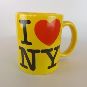 (3/$22)  City Merchandise I ❤️ N Y yellow coffee mug
